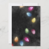 Cocktails Weihnachts-Party Farbenfroh Licht Modern Einladung (Rückseite)