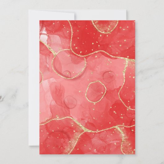 Cocktails Weihnachts-Party Festliche Drinks Rot Gr Einladung (Rückseite)