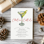 Cocktails Weihnachts-Party Martini Night Wasserfar Einladung