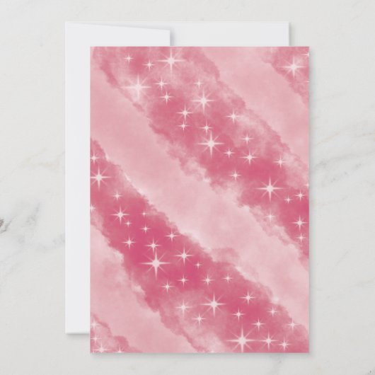 Cocktails Weihnachts-Party Rosa Aquarellgetränk Einladung (Rückseite)