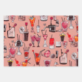 Cocktails Wrapping Paper Geschenkpapier Set (Vorderseite 2)