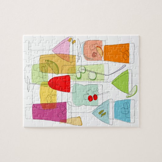 Cocktails zackig puzzle (Horizontal)