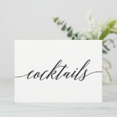 Cocktails Zeichen - Moderne Schrift (Stehend Vorderseite)