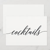 Cocktails Zeichen - Moderne Schrift (Vorne/Hinten)