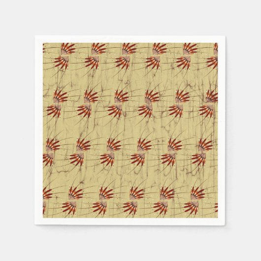 Cocktailserviette mit Stoffmuster-Design Serviette (Vorderseite)