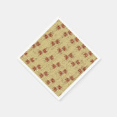 Cocktailserviette mit Stoffmuster-Design Serviette (Ecke)