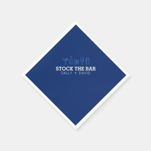 Cocktailserviette 'Stock The Bar' Serviette (Ecke)