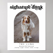 Cocktailsignatur für Retro-Bar Poster (Vorne)