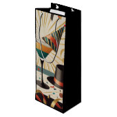 Cocktailstunde aus dem Mittelalter - Silvester Geschenktüte Für Weinflaschen (Rückseite Schrägansicht)