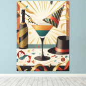 Cocktailstunde aus dem Mittelalter - Silvester Leinwanddruck (Insitu (Holzboden))