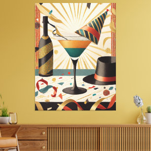 Cocktailstunde aus dem Mittelalter - Silvester Leinwanddruck