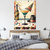 Cocktailstunde aus dem Mittelalter - Silvester Leinwanddruck (Insitu (Schlafzimmer))