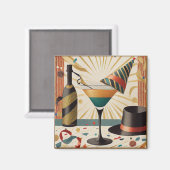 Cocktailstunde aus dem Mittelalter - Silvester Magnet (Vorderseite/Rückseite)