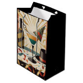 Cocktailstunde aus dem Mittelalter - Silvester Mittlere Geschenktüte (Vorderseite Schrägansicht)