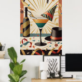 Cocktailstunde aus dem Mittelalter - Silvester Poster (Heimbüro)