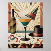 Cocktailstunde aus dem Mittelalter - Silvester Poster (Vorne)