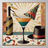 Cocktailstunde aus dem Mittelalter - Silvester Poster (Vorne)