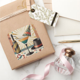 Cocktailstunde aus dem Mittelalter - Silvester Quadratischer Aufkleber