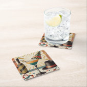 Cocktailstunde aus dem Mittelalter - Silvester Rechteckiger Pappuntersetzer (Vor Ort)