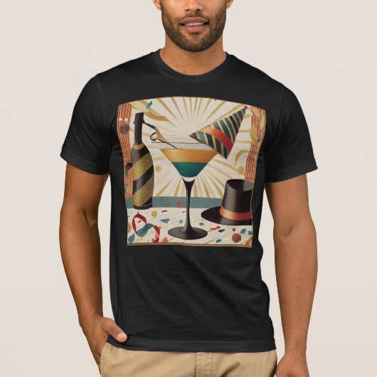 Cocktailstunde aus dem Mittelalter - Silvester T-Shirt (Vorderseite)
