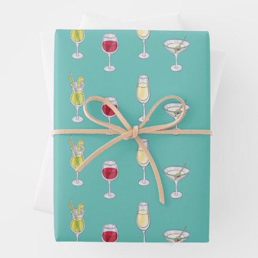 Cocktailstunde Geschenkpapier Set (Beispiel)