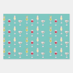 Cocktailstunde Geschenkpapier Set