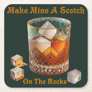 Cocktailstunde machen mich zu einem Schotten auf d Rechteckiger Pappuntersetzer