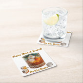 Cocktailstunde machen mich zu einem Schotten auf d Rechteckiger Pappuntersetzer (Vor Ort)