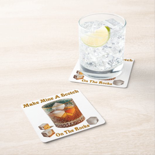 Cocktailstunde machen mich zu einem Schotten auf d Rechteckiger Pappuntersetzer (Vor Ort)