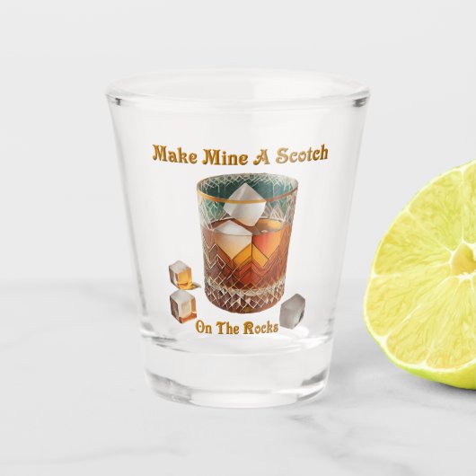 Cocktailstunde machen mich zu einem Schotten auf d Schnapsglas (Vorderseite)