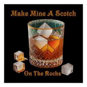 Cocktailstunde Machen Sie Meinen Zu Einem Scotch O Poster