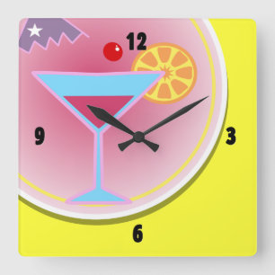 Cocktailstunde Uhr nächtliche Uhr