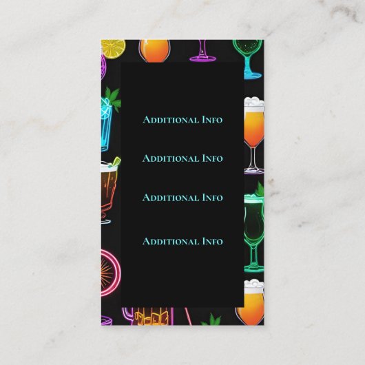 Cocktailstunde Visitenkarte (Rückseite)