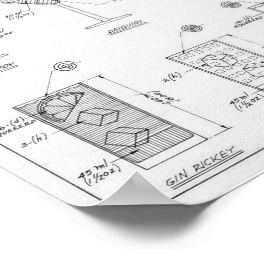 Cocktailübersicht Poster (Ecke)