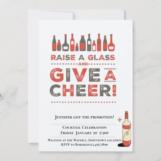 Cocktailveranstaltung Weihnachten Einladung (Vorderseite)