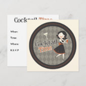 Cocktailzeit Einladung (Vorne/Hinten)