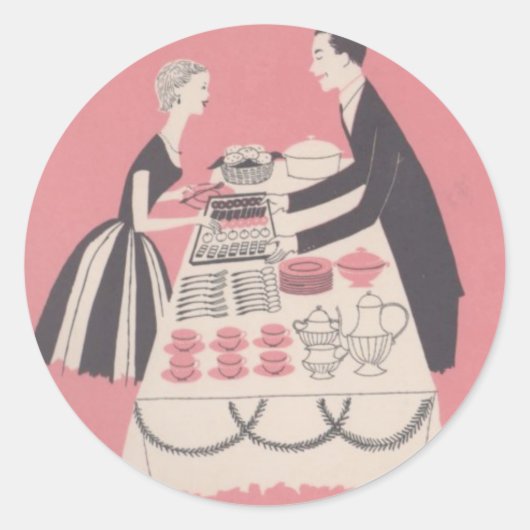 Cocktailzeit Runder Aufkleber (Vorderseite)