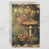 Cocktecore Mushroom Fairy Light Briefpapier (Vorne/Hinten)