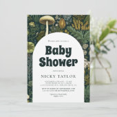 Cocktecore Mushroom Nahtlose Babydusche Einladung (Stehend Vorderseite)