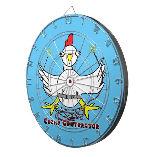 Cocky Contractor Dartscheibe (Vorderseite rechts)