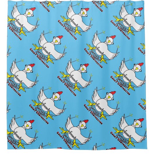 Cocky Contractor Duschvorhang (Vorderseite)