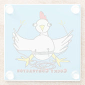 Cocky Contractor Glasuntersetzer (Rückseite)