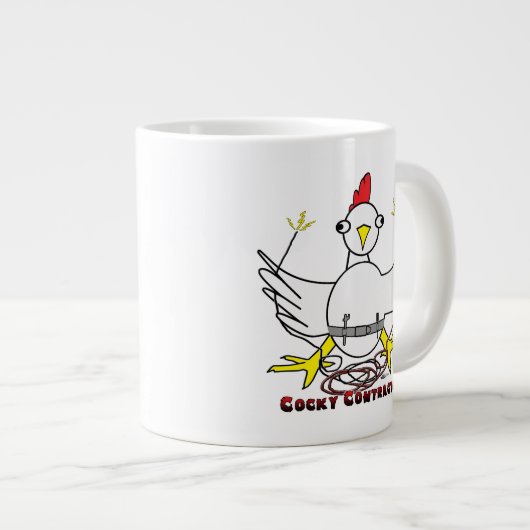 Cocky Contractor Jumbo-Tasse (Vorderseite Rechts)