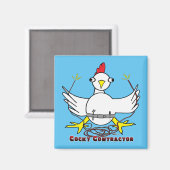 Cocky Contractor Magnet (Vorderseite/Rückseite)