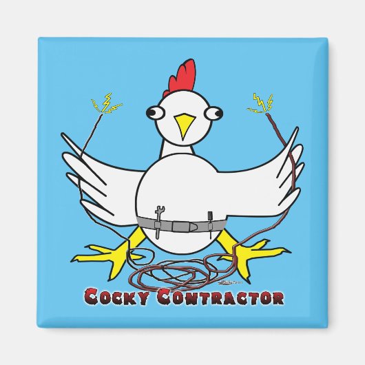 Cocky Contractor Magnet (Vorne)