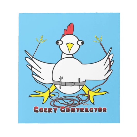 Cocky Contractor Notizblock (Vorderseite)
