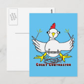Cocky Contractor Postkarte (Vorne/Hinten)