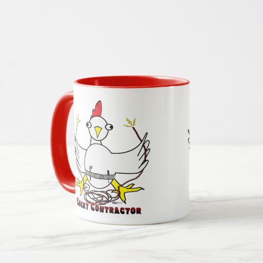 Cocky Contractor Tasse (Vorderseite Links)
