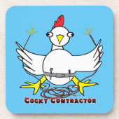Cocky Contractor Untersetzer (Vorderseite)