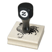 Cocky Rooster Bird One leert auf Gummistempel (Stempel)